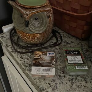 Owl wax warmer with on/off switch and wax